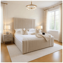 Load image into Gallery viewer, Luxury 70 High Headboard Panel Bed
