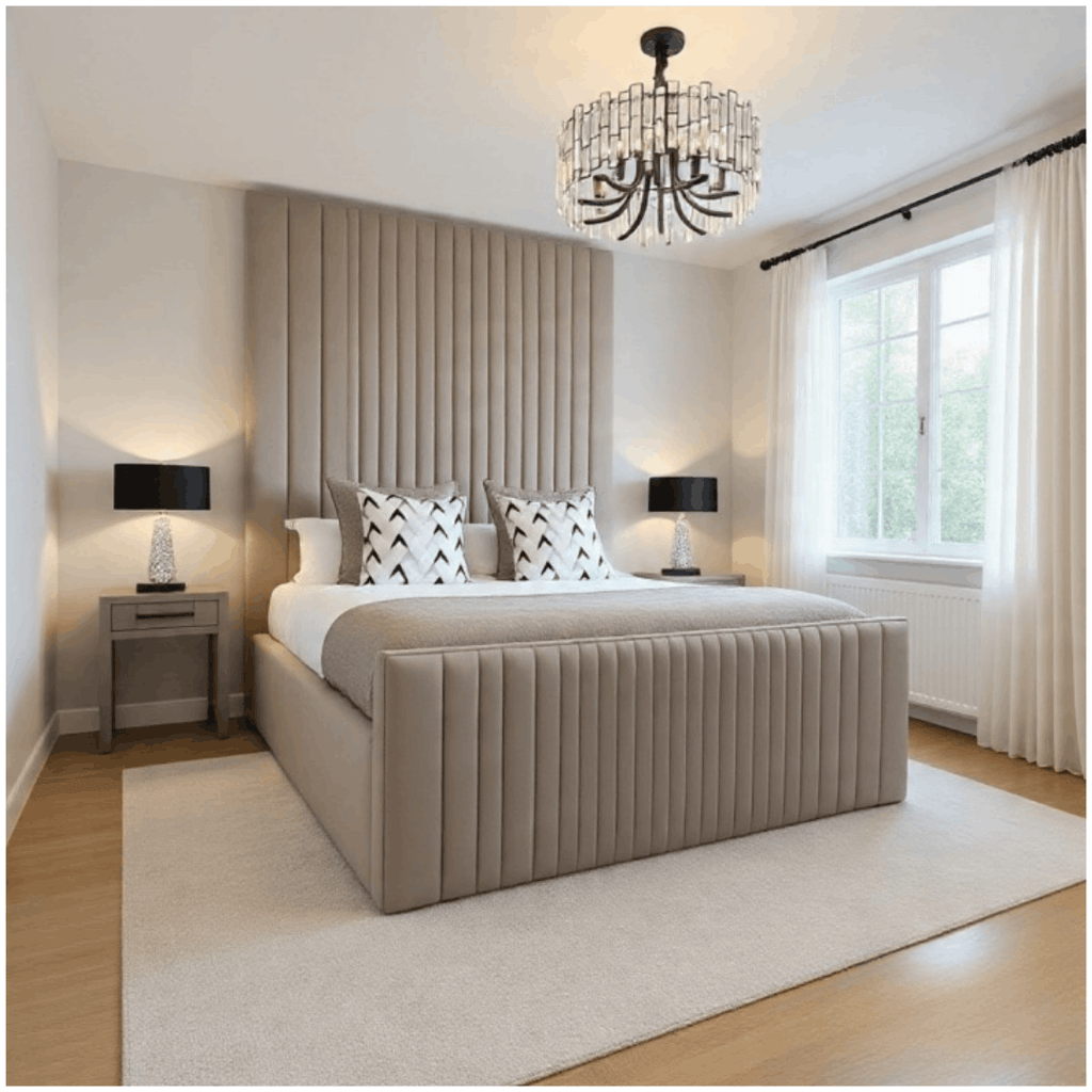 Luxury 90 High Headboard Panel Bed