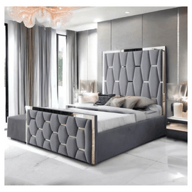 Luxury Hexa Gold Stripe Bed