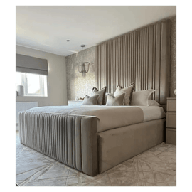 Luxury High Headboard Panel Bed