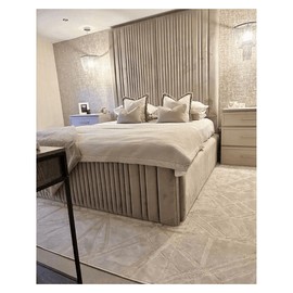 Luxury High Headboard Panel Bed