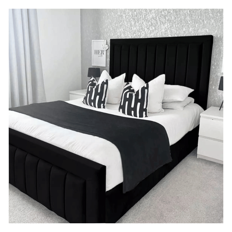 Luxury Plush Velvet Diva Bed with Gas Lift Storage