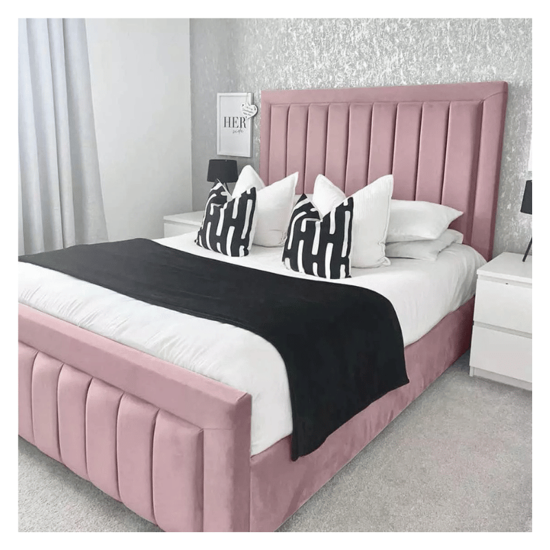 Luxury Plush Velvet Diva Bed with Gas Lift Storage