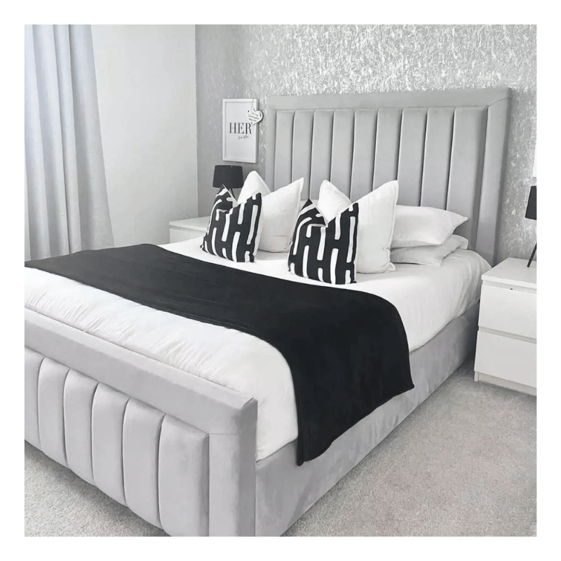 Luxury Plush Velvet Diva Bed with Gas Lift Storage