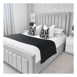 Luxury Plush Velvet Diva Bed with Gas Lift Storage