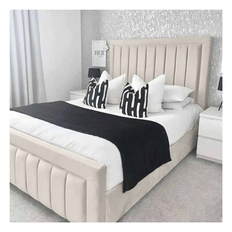 Luxury Plush Velvet Diva Bed with Gas Lift Storage