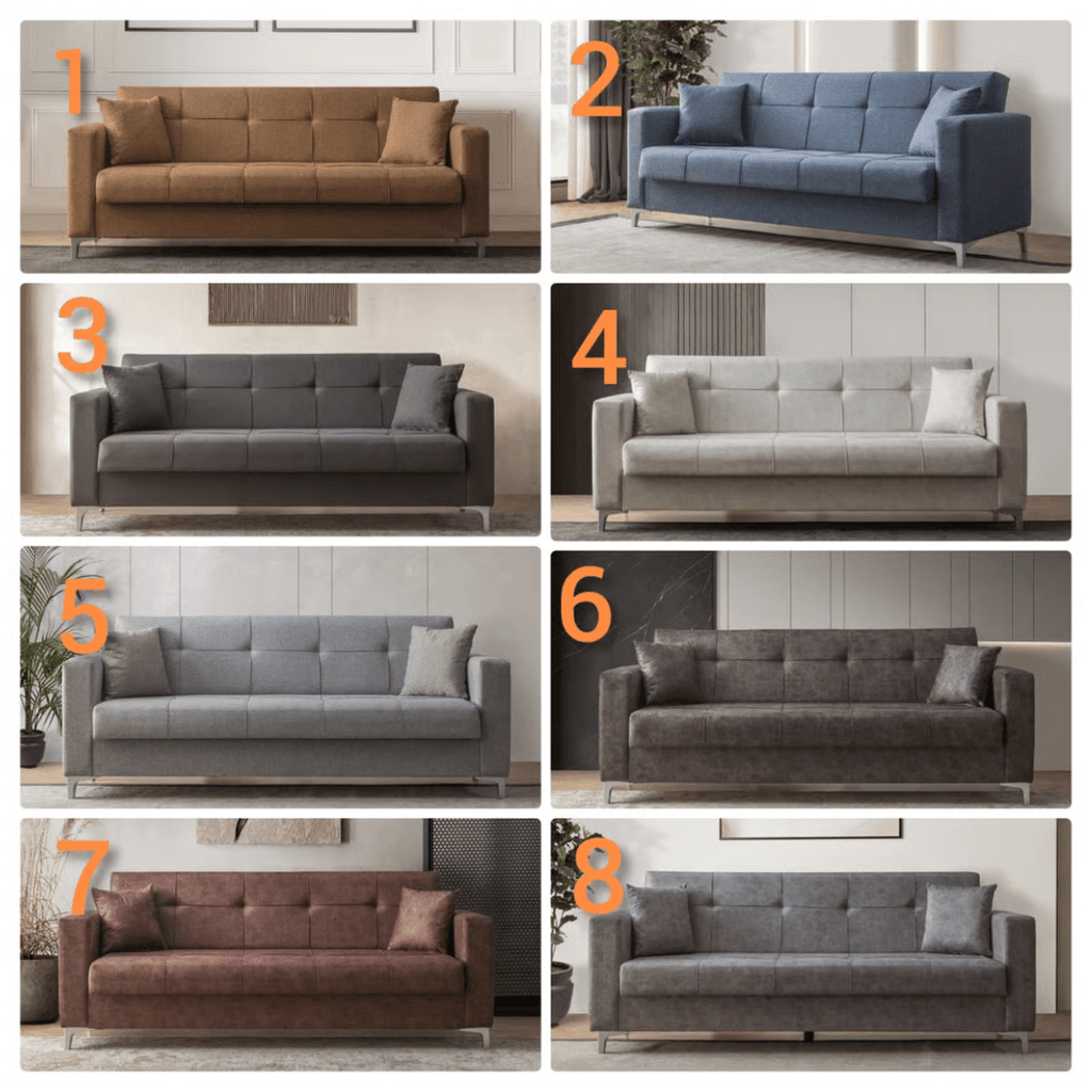 Modern Comfort 3-Seater Sofa Bed with Hidden Storage