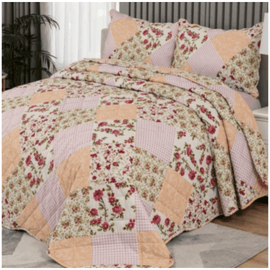 Modern Reversible Quilted Bedspread Set