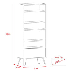 Display Bookcase with Drawer