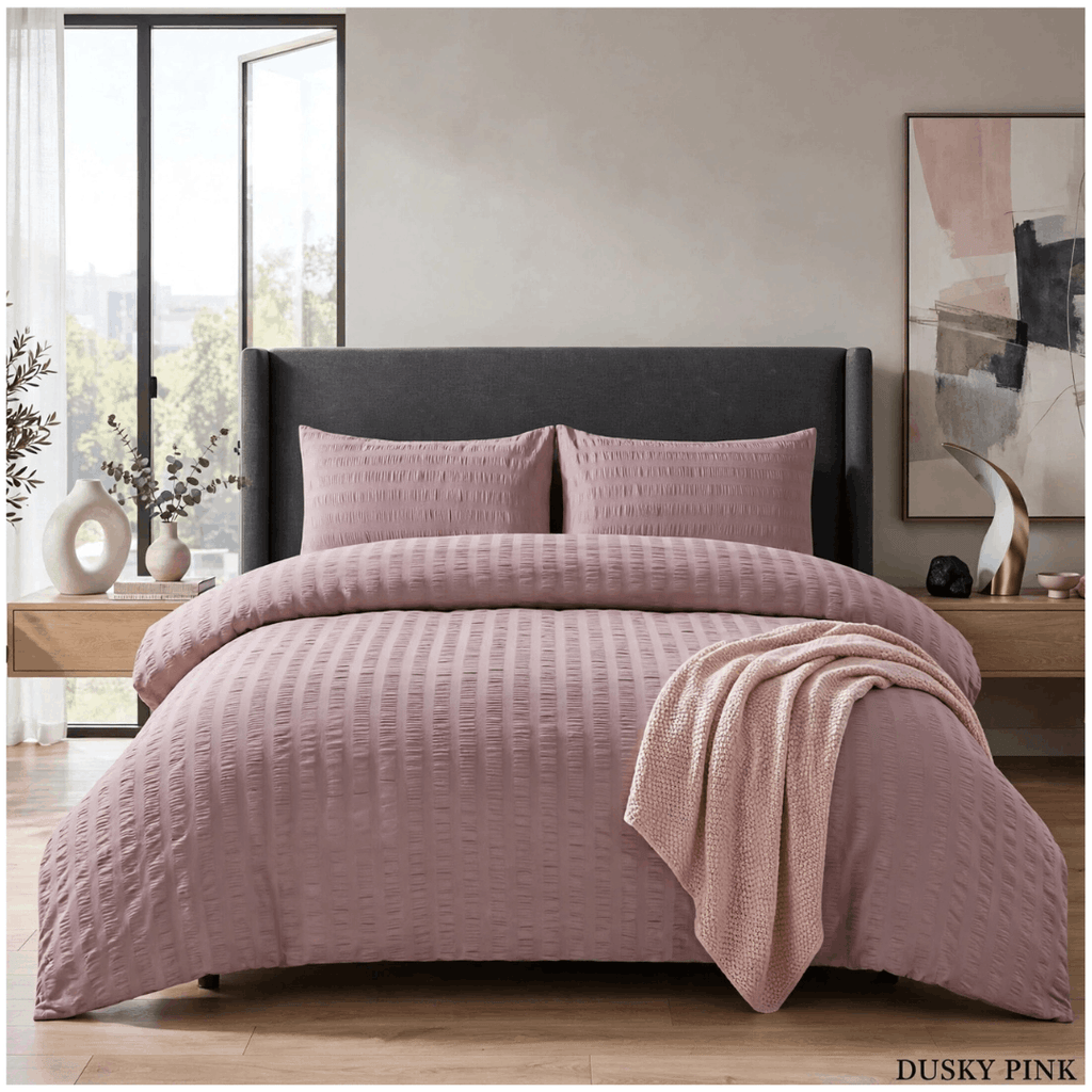 Non Iron Textured Duvet Cover Set