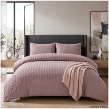 Load image into Gallery viewer, Non Iron Textured Duvet Cover Set
