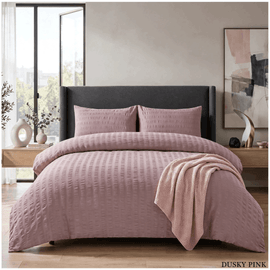 Non Iron Textured Duvet Cover Set