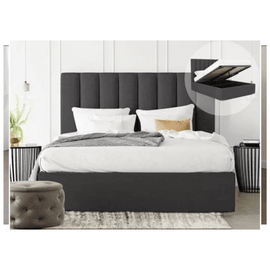 Oslo Plush Velvet Storage Ottoman Bed
