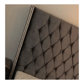 Plush Velvet Chesterfield Franky Wing Bed with Optional Storage