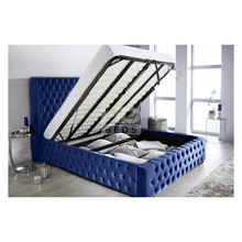 Load image into Gallery viewer, Plush Velvet Chesterfield Franky Wing Bed with Optional Storage