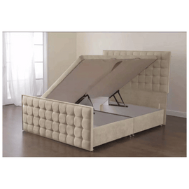 Plush Velvet Cube Ottoman Bed