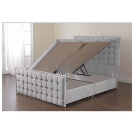 Plush Velvet Cube Ottoman Bed
