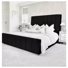 Premium Velvet Oslo Bed with Ottoman Storage Option