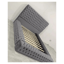 Plush Velvet Tufted Ambassador Bed