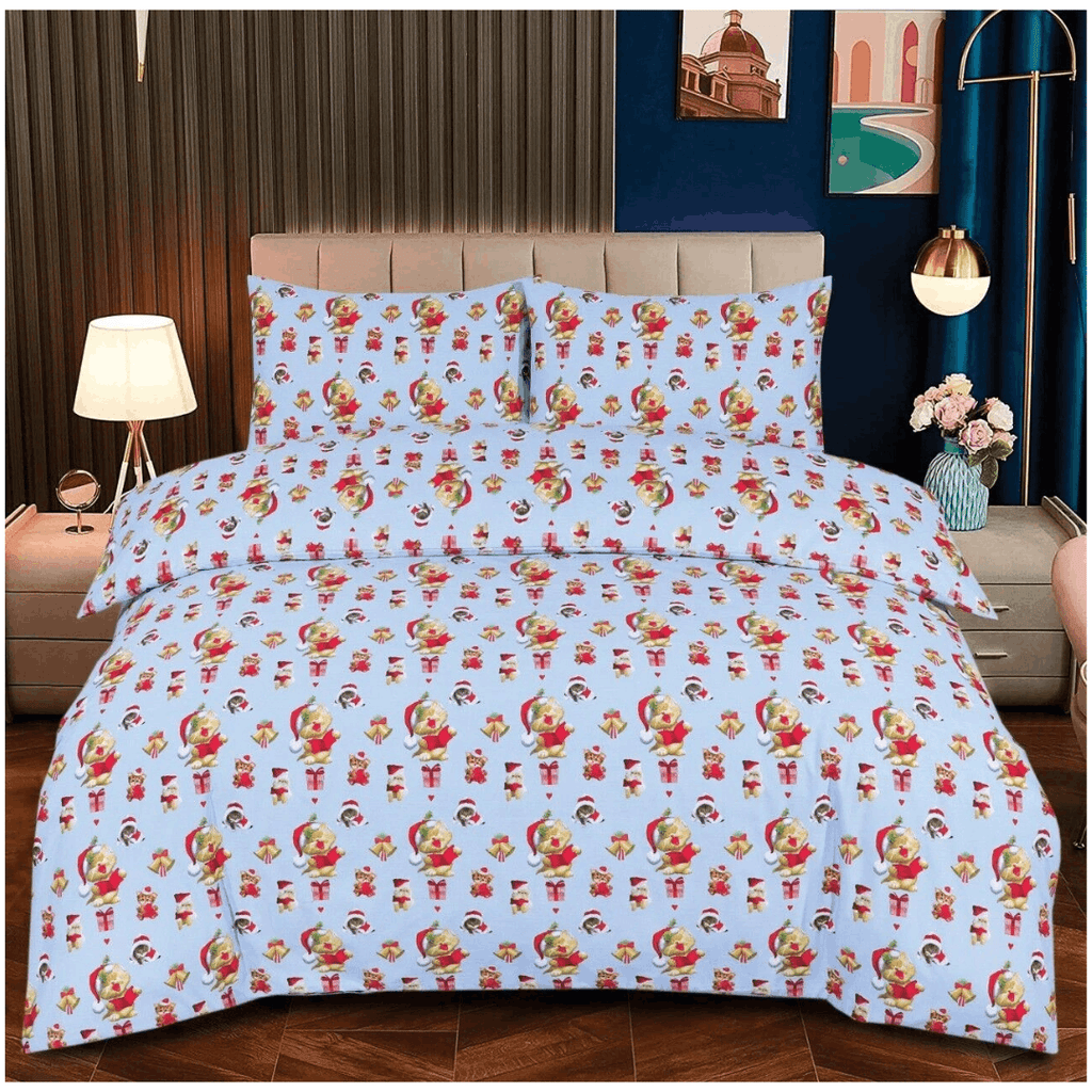 Reversible Christmas Duvet Cover Set Soft Festive Bedding