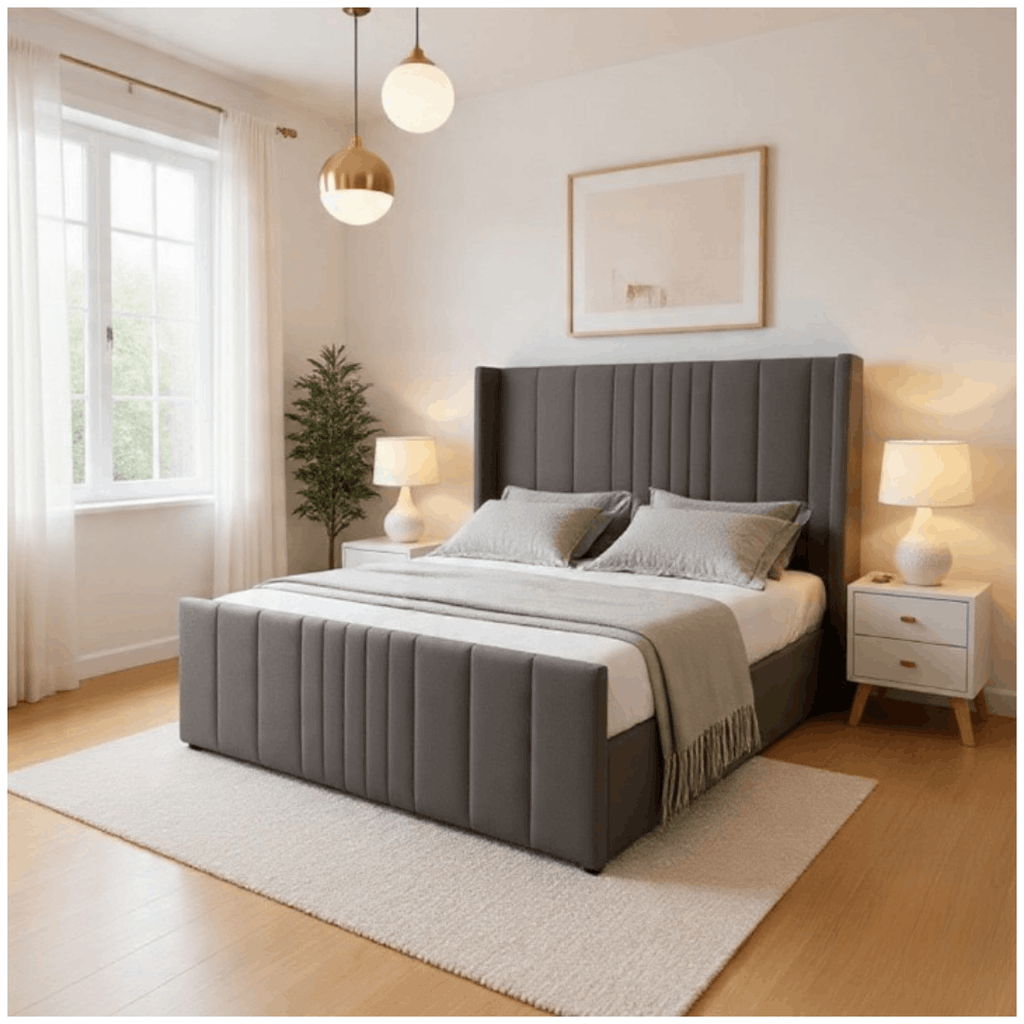 Seoul Wingback Gas Lift Ottoman Divan Bed