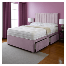 Load image into Gallery viewer, Sleek Panelled Divan Bed with Storage