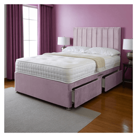 Sleek Panelled Divan Bed with Storage
