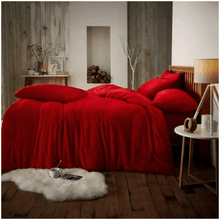 Load image into Gallery viewer, Soft Teddy Bear Fleece Duvet Cover Set
