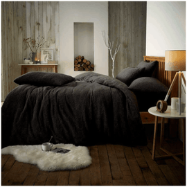 Soft Teddy Bear Fleece Duvet Cover Set
