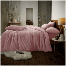 Load image into Gallery viewer, Soft Teddy Bear Fleece Duvet Cover Set
