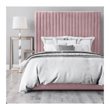 Load image into Gallery viewer, Soft Plush Oslo Bed with High Headboard &amp; Optional Gas Lift Storage