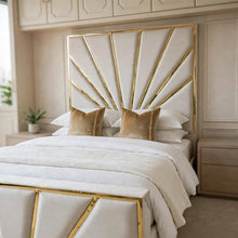Load image into Gallery viewer, Soft Plush Sunrise Stripe Bed | Versatile Storage Options