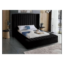 Ultimate Oslo Velvet Wingback Bed with Optional Storage