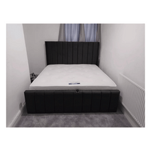 Load image into Gallery viewer, Ultimate Premium Plush Velvet Alton Winged Bed with Gas Lift Storage