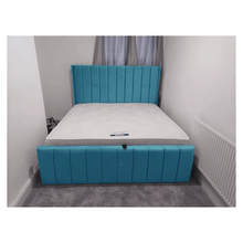 Load image into Gallery viewer, Ultimate Premium Plush Velvet Alton Winged Bed with Gas Lift Storage