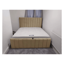 Load image into Gallery viewer, Ultimate Premium Plush Velvet Alton Winged Bed with Gas Lift Storage