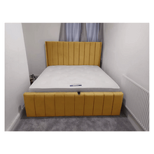 Load image into Gallery viewer, Ultimate Premium Plush Velvet Alton Winged Bed with Gas Lift Storage