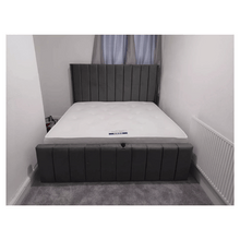 Load image into Gallery viewer, Ultimate Premium Plush Velvet Alton Winged Bed with Gas Lift Storage
