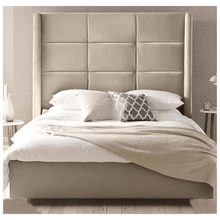 Load image into Gallery viewer, Vegas Wingback Divan Bed – Lift-Up Storage &amp; Solid Base