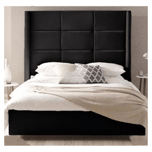 Load image into Gallery viewer, Vegas Wingback Divan Bed – Lift-Up Storage &amp; Solid Base