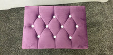 Load image into Gallery viewer, Footstool Pouffe Purple Plush Velvet