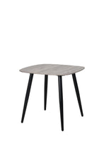 Load image into Gallery viewer, square dining table, grey oak effect with black tapered legs 