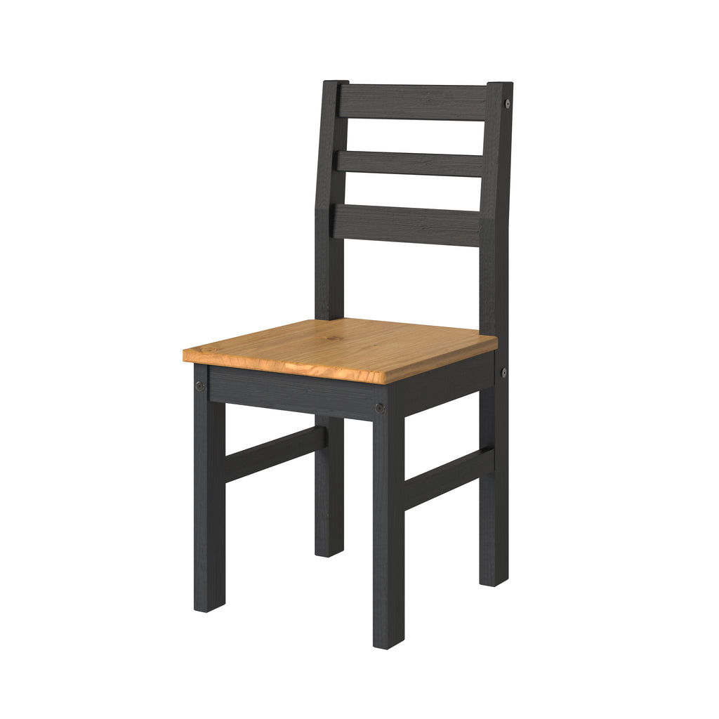 linea black ladder back chair (pair)