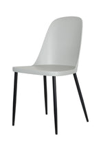 Load image into Gallery viewer, duo chair, light grey plastic seat with black metal legs (pair)