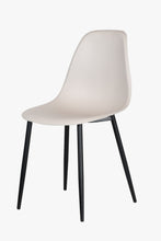 Load image into Gallery viewer, curve chair, calico plastic seat with black metal legs (pair)